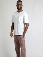 Weird Fish Cream Keaton Premium Relaxed Supersoft Pocket 100% Cotton T-Shirt - Image 3 of 8