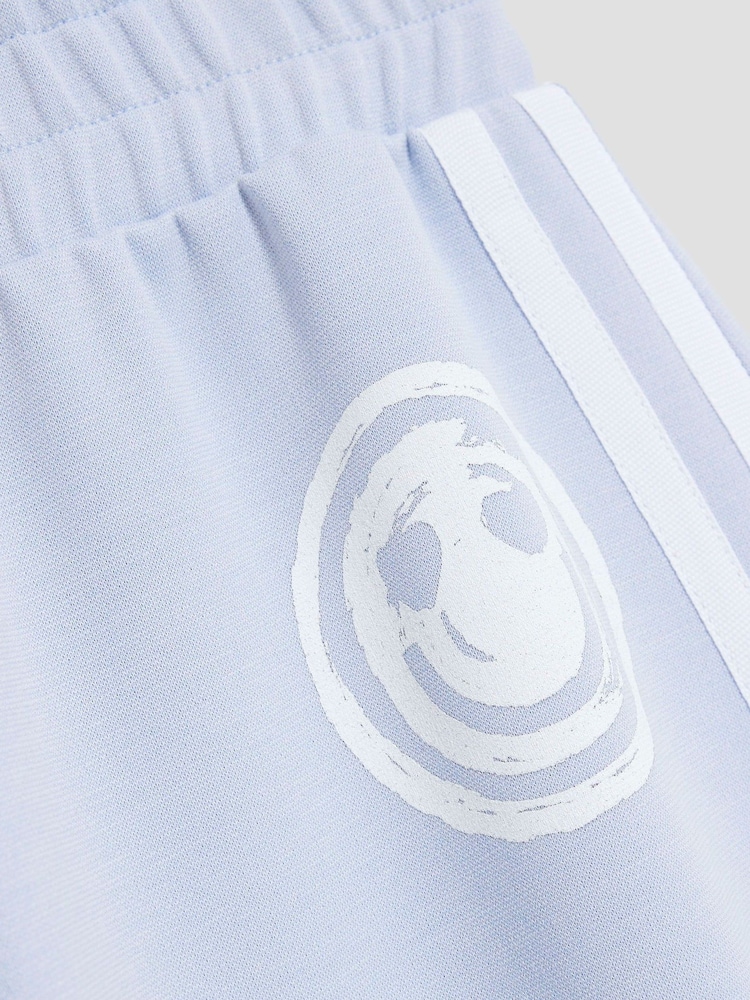 River Island Blue Girls 100% Cotton Smiley Track Pants Set - Image 4 of 4