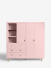 Dusky Pink Kids Alix Triple, 3 drawers Wardrobe - Image 2 of 7