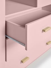 Dusky Pink Kids Alix Triple, 3 drawers Wardrobe - Image 7 of 7
