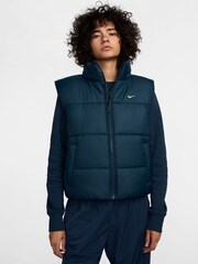 Nike Navy Classic Puffer Gilet - Image 1 of 7
