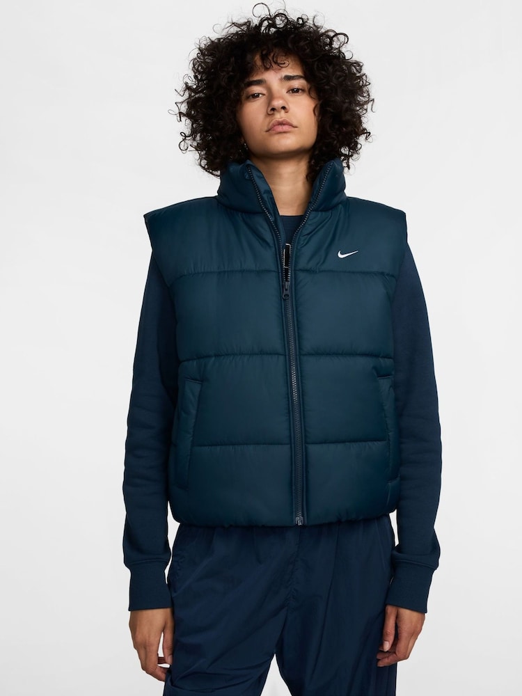Nike Navy Classic Puffer Gilet - Image 1 of 7