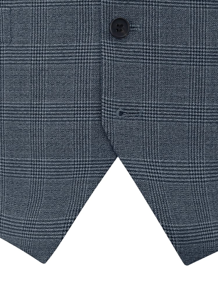 Skopes Grey Tailored Fit Self Check Anthony Suit Waistcoat - Image 4 of 4