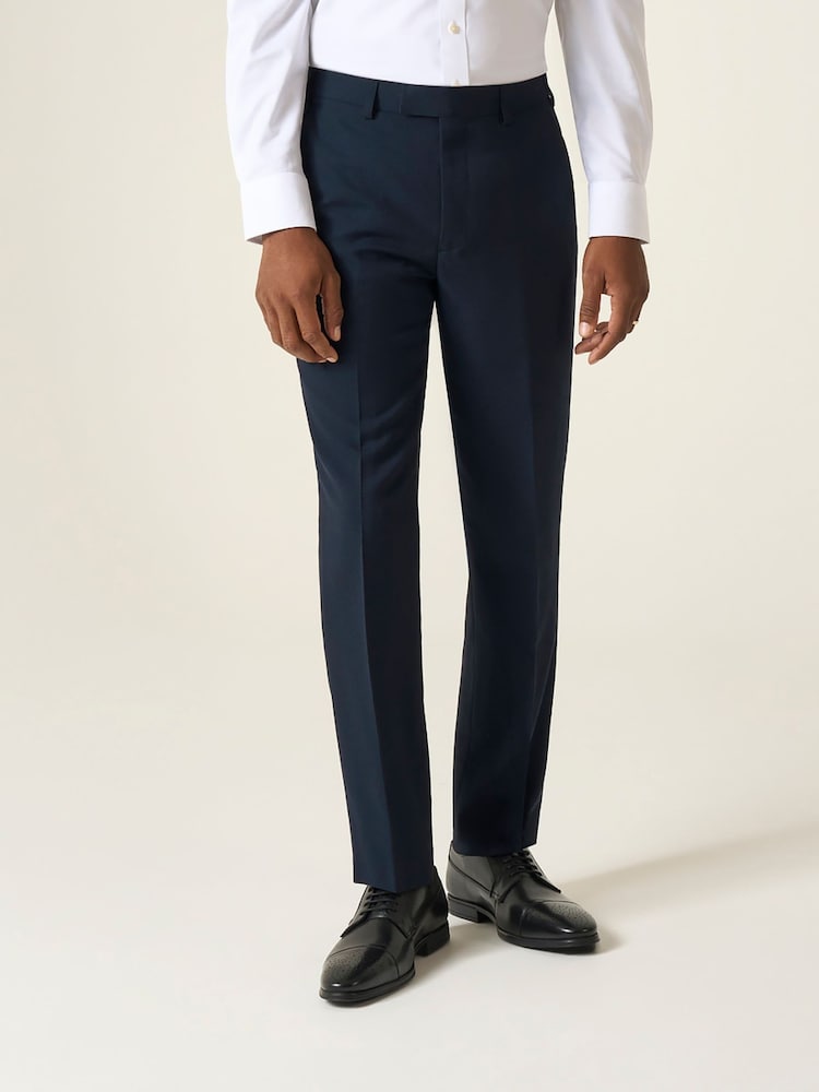 Skopes Blue Tailored Fit Harcourt Tweed Effect Suit Trousers - Image 1 of 4