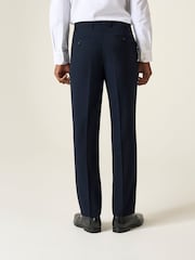Skopes Blue Tailored Fit Harcourt Tweed Effect Suit Trousers - Image 2 of 4