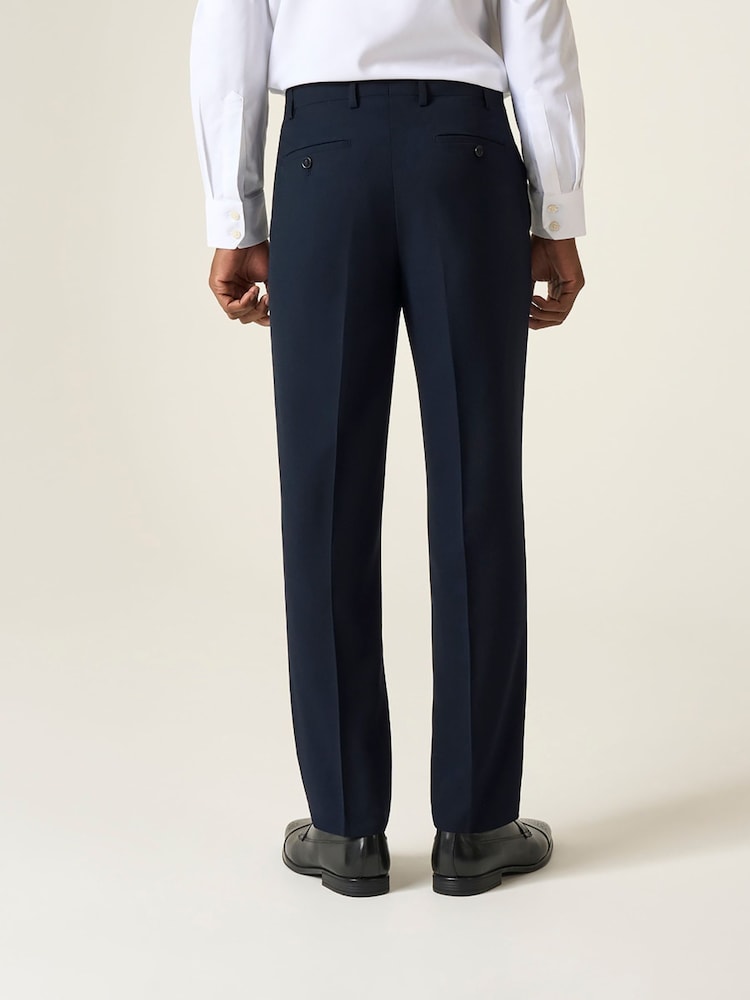 Skopes Blue Tailored Fit Harcourt Tweed Effect Suit Trousers - Image 2 of 4
