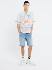 River Island Blue Denim Shorts Multipack 100% Cotton Shorts 2 pack - Image 4 of 6