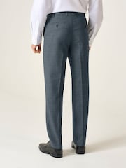 Skopes Grey Tailored Fit Self Check Anthony Suit Trousers - Image 2 of 4