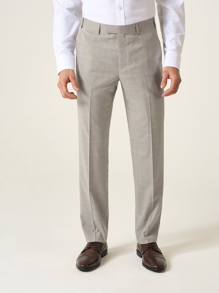 Skopes Natural Tailored Fit Check Charlie Suit Trousers - Image 2 of 4