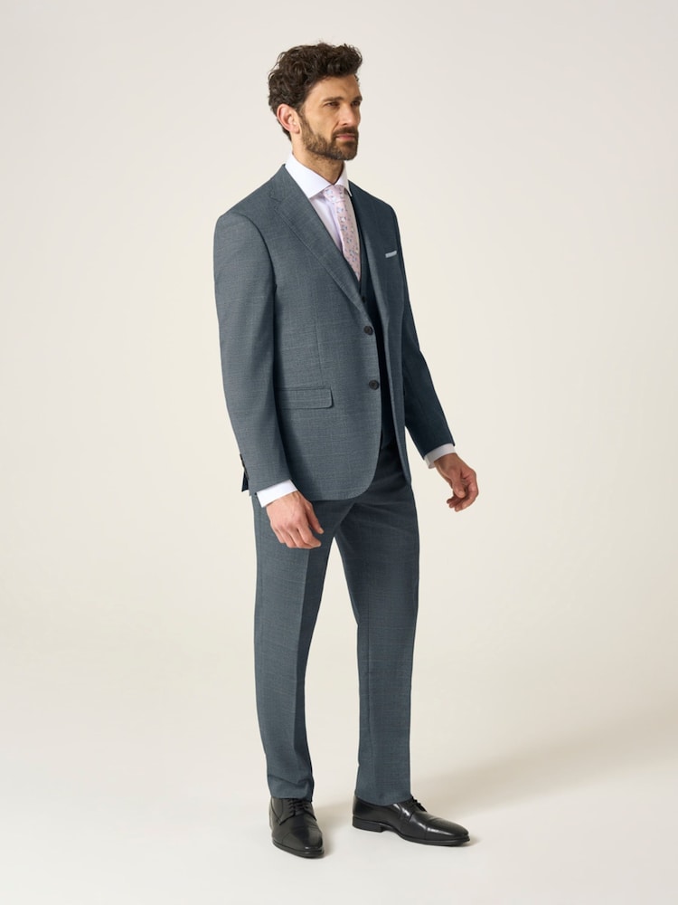 Skopes Grey Tailored Tailored Fit Self Check Anthony Suit Jacket - Image 2 of 6 Skopes Grey Tailored Tailored Fit Self Check Anthony Suit Jacket - Image 2 of 6