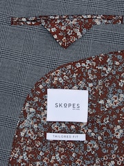 Skopes Grey Tailored Tailored Fit Self Check Anthony Suit Jacket - Image 6 of 6