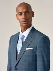 Skopes Blue Tailored Tailored Fit Self Check Anthony Suit Jacket - Image 3 of 5