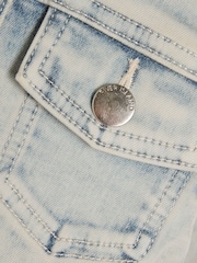 River Island Blue Girls Peplum Denim 100% Cotton Jacket - Image 4 of 4