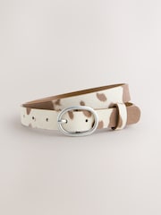 Cow Ecru Cream Belt - Image 1 of 3