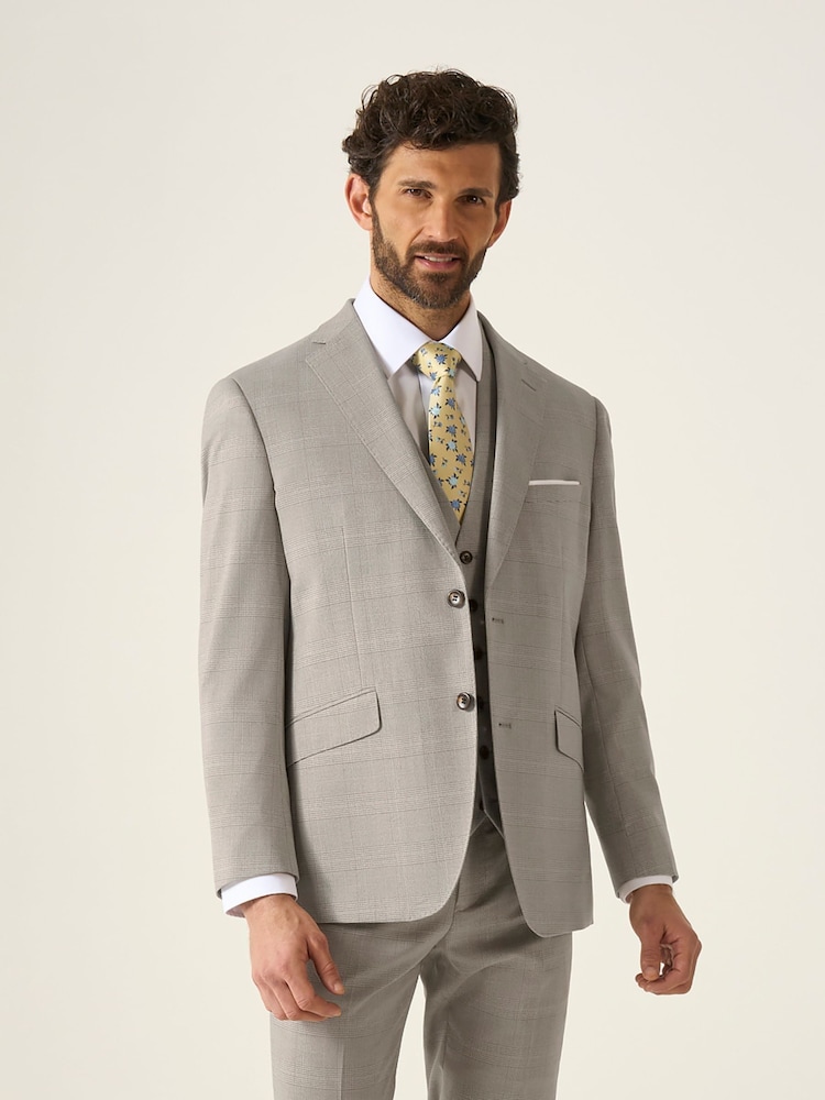 Skopes Natural Tailored Fit Check Charlie Suit Jacket - Image 1 of 5