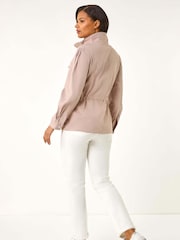 Roman Pink Buttoned Safari Jacket - Image 2 of 5