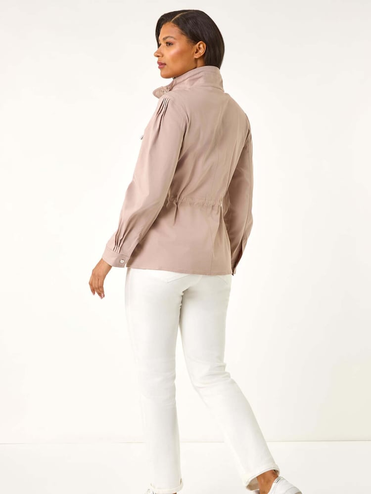 Roman Pink Buttoned Safari Jacket - Image 2 of 5