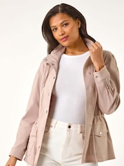 Roman Pink Buttoned Safari Jacket - Image 3 of 5