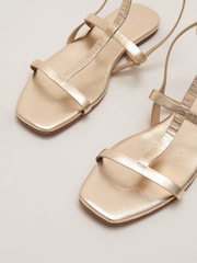 Phase Eight Gold Strappy Flat Sandals - Image 4 of 7