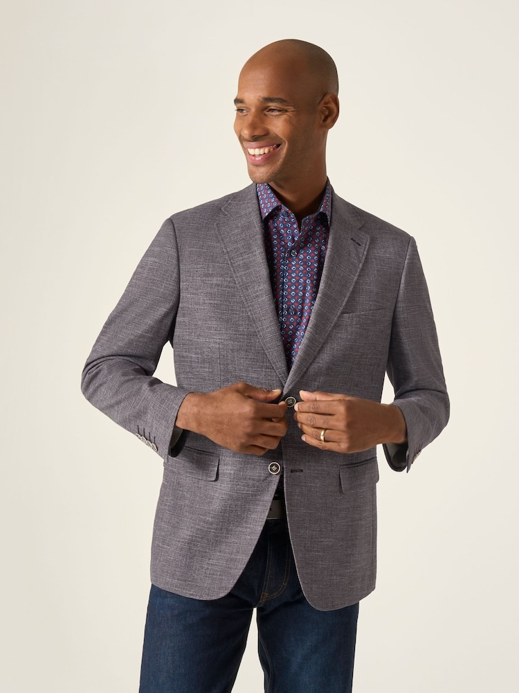 Skopes Berry Tailored Fit Jamie Semi Plain Blazer Jacket - Image 5 of 10