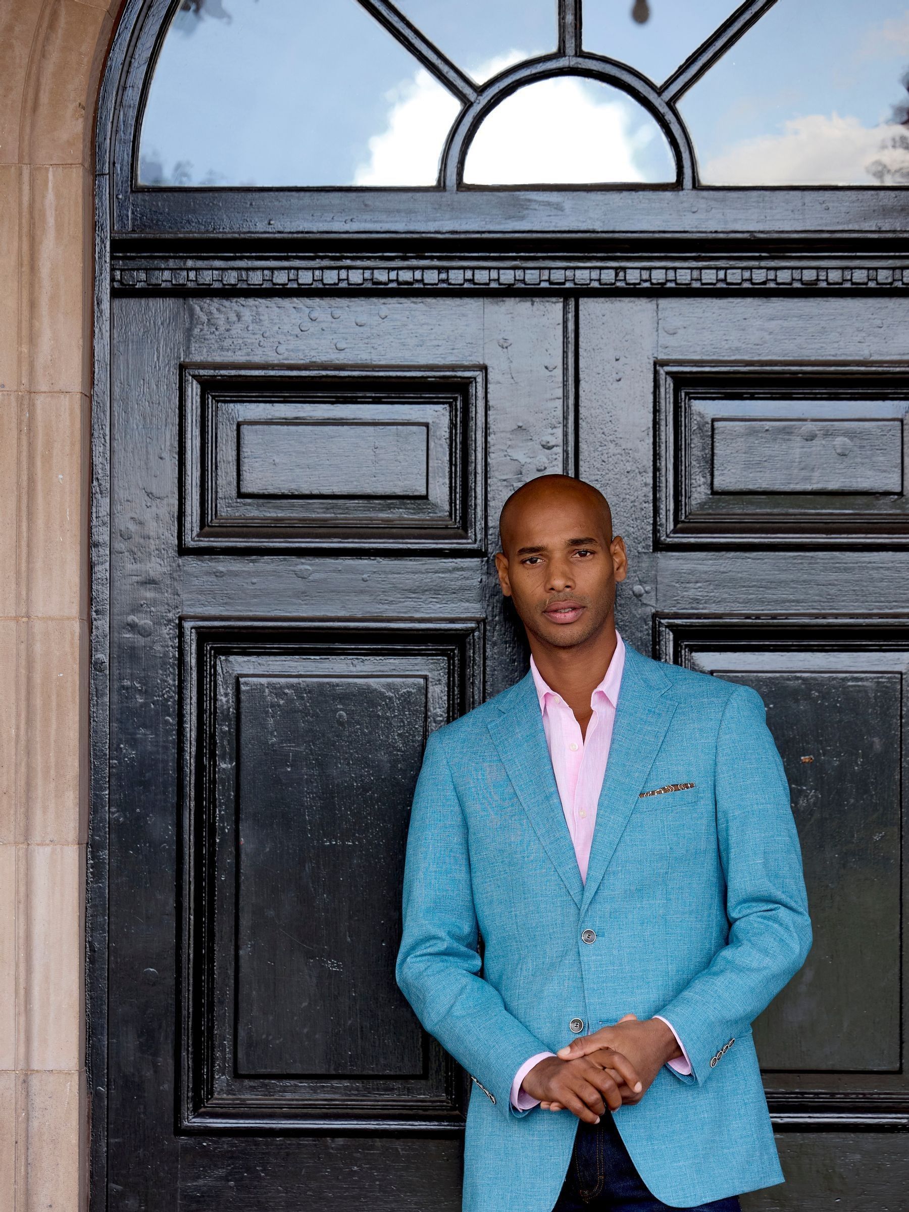 Buy Skopes Aqua Blue Tailored Fit Jamie Semi Plain Blazer Jacket