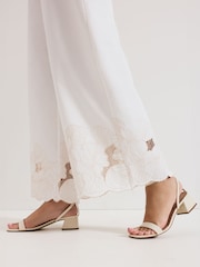 Phase Eight White Petite Svea 100% Cotton Trousers - Image 4 of 7