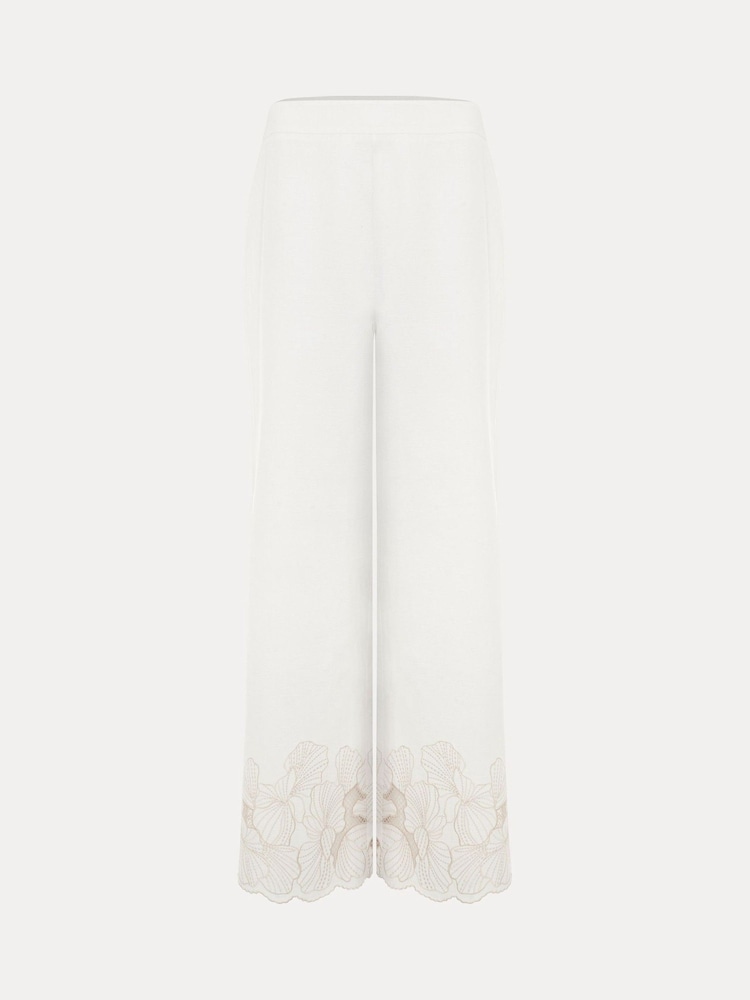 Phase Eight White Petite Svea 100% Cotton Trousers - Image 7 of 7
