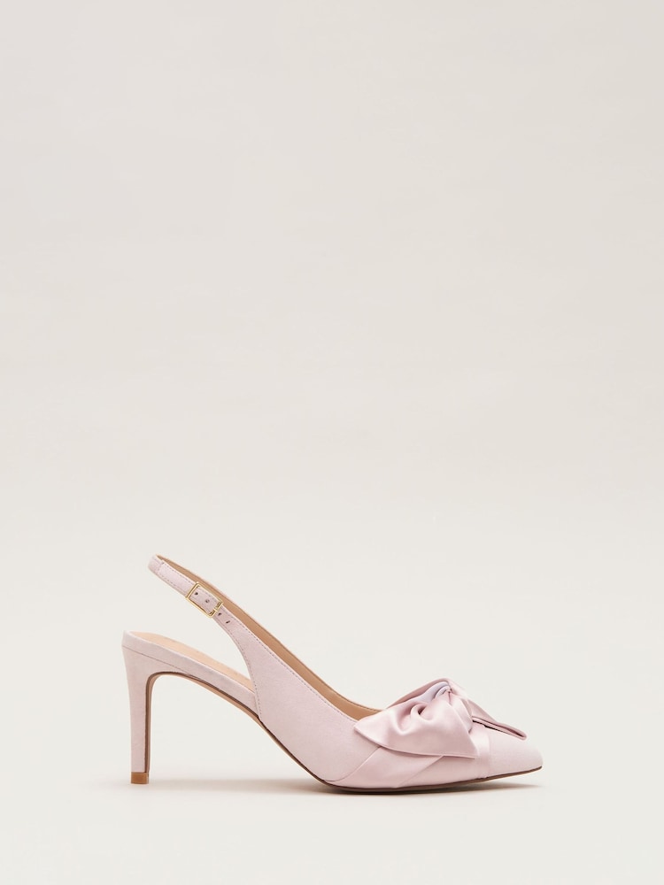 Phase Eight Pink Twist Slingback Shoes - Image 1 of 5 Phase Eight Pink Twist Slingback Shoes - Image 1 of 5