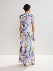 Phase Eight Purple Rachel Printed Dress - Image 3 of 8