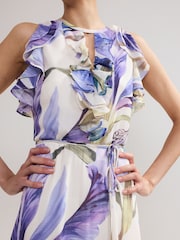 Phase Eight Purple Rachel Printed Dress - Image 5 of 8