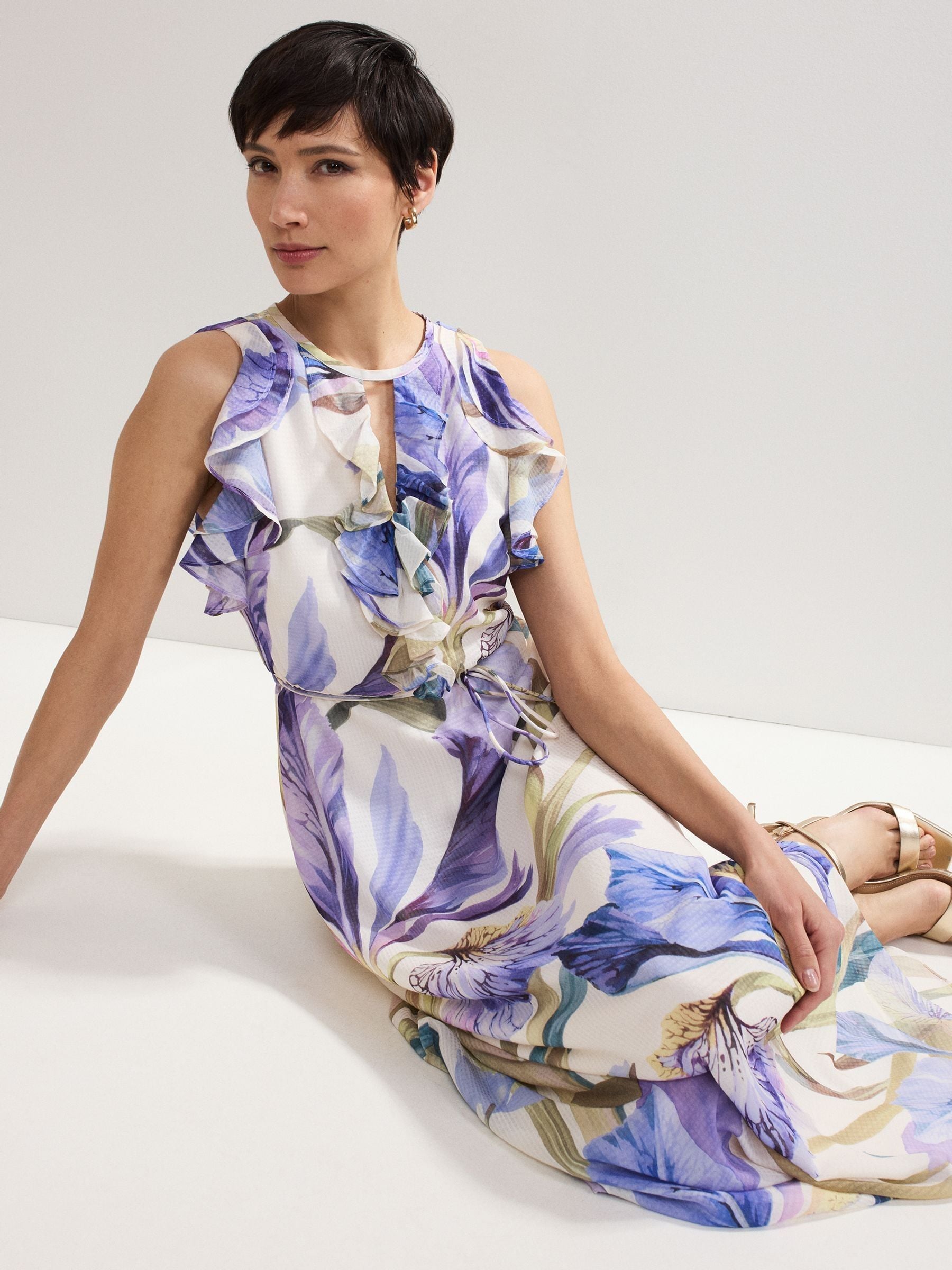 Buy Phase Eight Purple Rachel Printed Dress from the Next UK