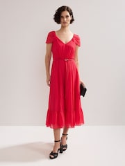 Phase Eight Pink Jen Midi Dress - Image 1 of 7