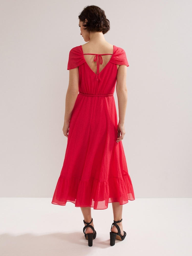 Phase Eight Pink Jen Midi Dress - Image 2 of 7