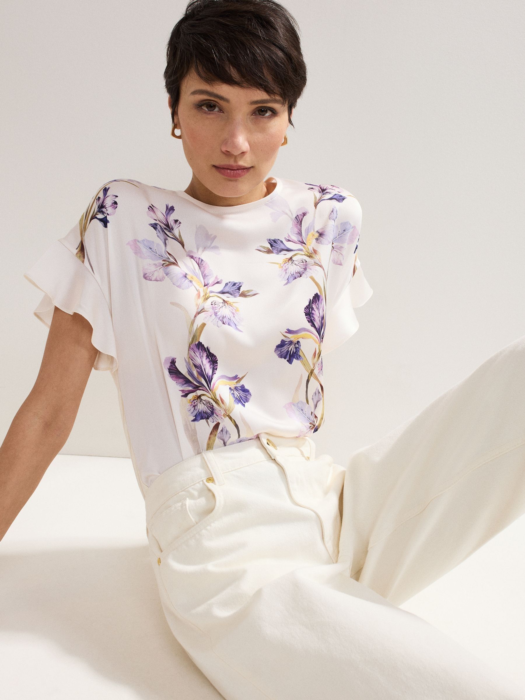 Buy Phase Eight White Leilah Iris Top from the Next UK online shop