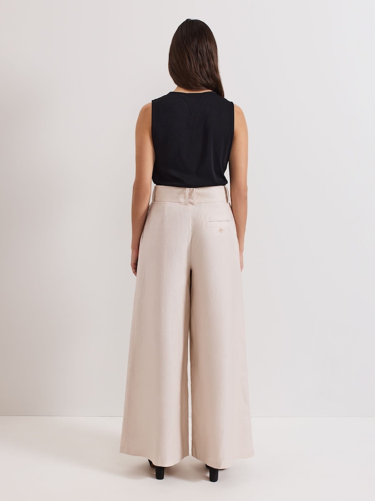 Phase Eight Natural Amble Linen Trousers - Image 2 of 6