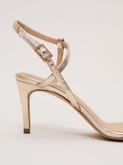 Phase Eight Gold Strappy Sandals - Image 4 of 7