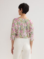 Phase Eight Green Flossie 100% Linen Top - Image 2 of 7