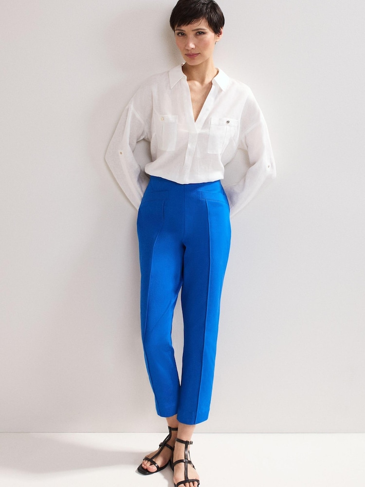 Azul oscuro - Phase Eight Miah Stretch Capri Trousers - Imagen 1 de 6