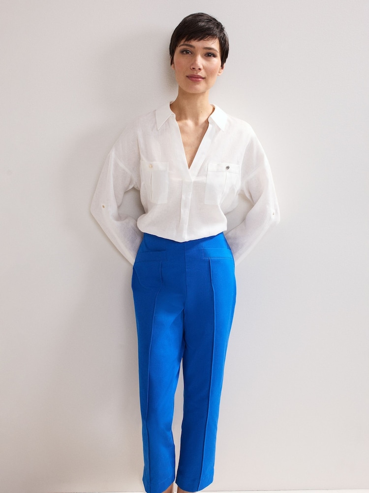 Phase Eight Blue Dark Miah Stretch Capri Trousers - Image 2 of 6