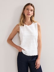 Phase Eight White Emiah Crochet Tank Top - Image 1 of 7