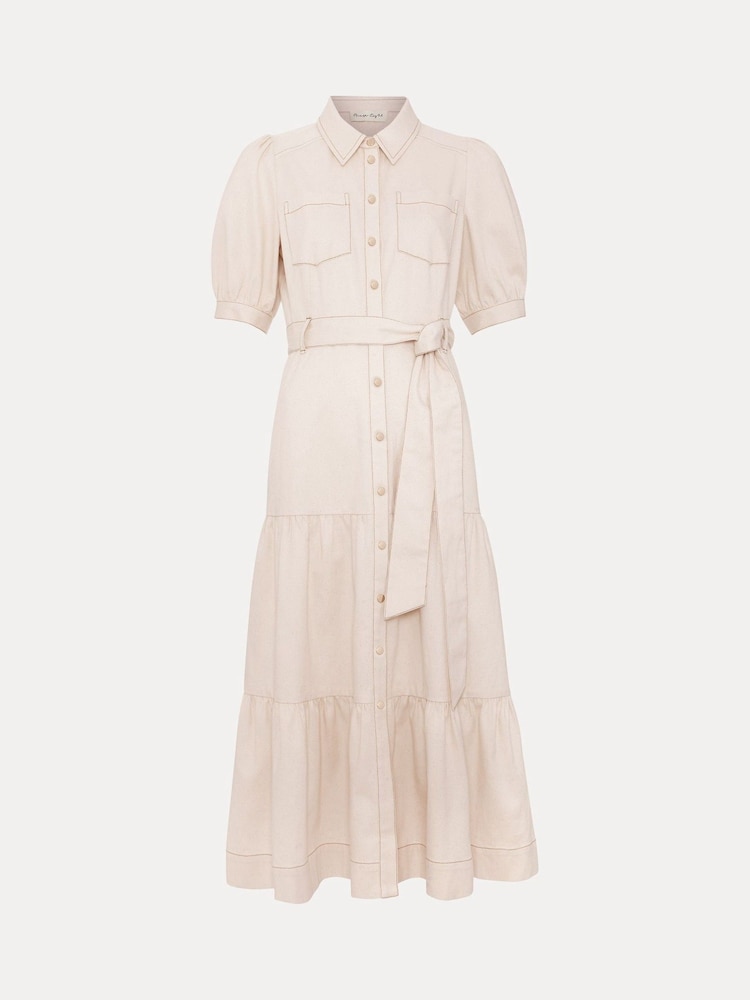 Phase Eight Natural Danah Denim 100% Cotton Dress - Image 7 of 7