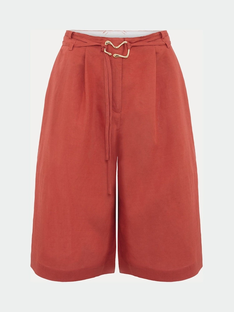Phase Eight Pink Lottie Belted Shorts - Image 6 of 6
