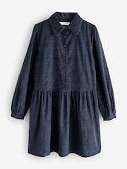Laura Ashley Navy Cord Long Sleeve Mini Dress - Image 6 of 9