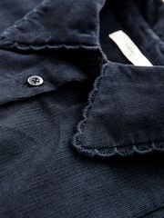Laura Ashley Navy Cord Long Sleeve Mini Dress - Image 8 of 9