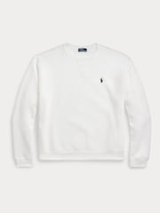 Polo Ralph Lauren White Fleece Crewneck Sweatshirt - Image 5 of 5