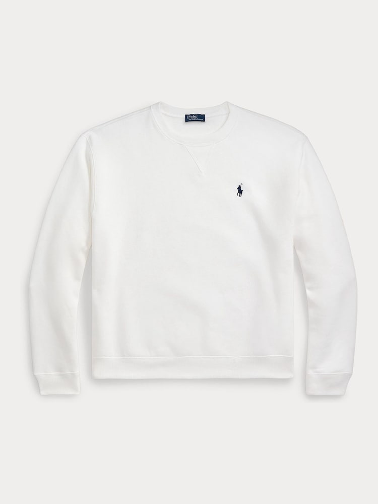 Polo Ralph Lauren White Fleece Crewneck Sweatshirt - Image 5 of 5 Polo Ralph Lauren White Fleece Crewneck Sweatshirt - Image 5 of 5