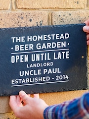 Personalised Beer Garden Slate Sign by Oakdene - Image 2 of 2