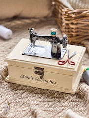 Personalised Vintage Sewing Box by Dibor - Image 1 of 5