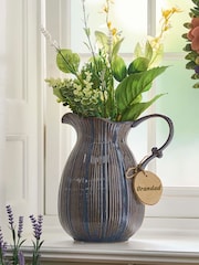 Personalised Aegean Fluted Pitcher Jug Vase by Dibor - Image 1 of 5