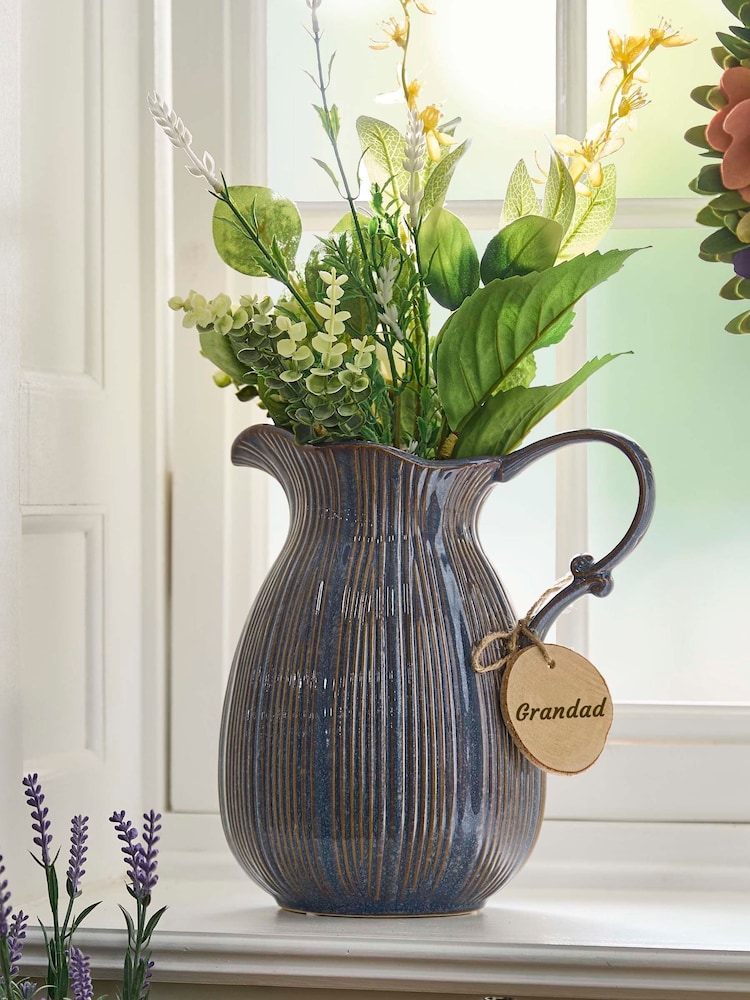 Personalised Aegean Fluted Pitcher Jug Vase by Dibor - Image 1 of 5